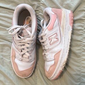 New Balance 550 women’s Blush and White Sneakers